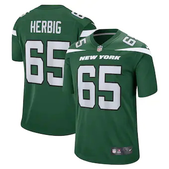 mens nike nate herbig gotham green new york jets game playe